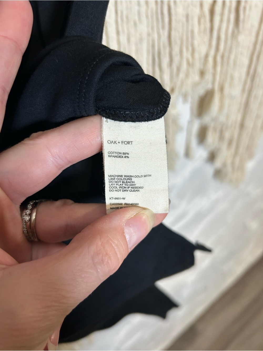 Oak + Fort Oak Refined Black Short Sleeve Bodysuit Capsule Wardrobe Minimalist - Picture 10 of 13